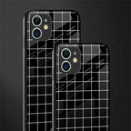 classic grid dark edition glass case for iphone 12 image-2