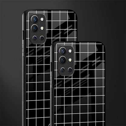 classic grid dark edition glass case for oneplus 9r image-2