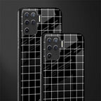 classic grid dark edition glass case for oppo f19 pro image-2
