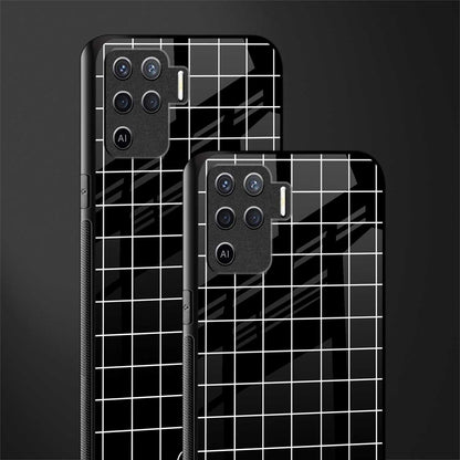 classic grid dark edition glass case for oppo f19 pro image-2