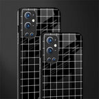 classic grid dark edition glass case for oneplus 9 pro image-2