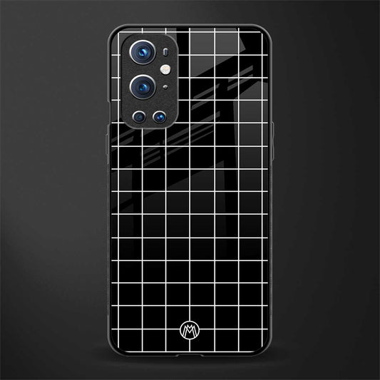 classic grid dark edition glass case for oneplus 9 pro image