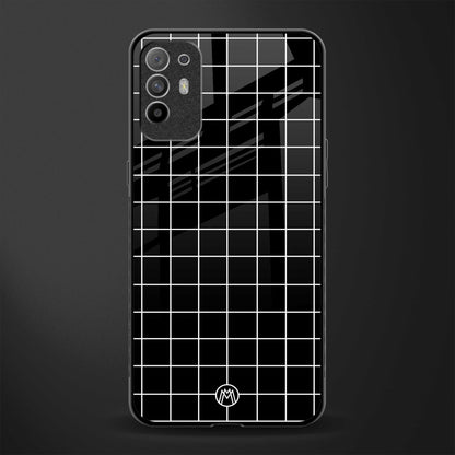 classic grid dark edition glass case for oppo f19 pro plus image
