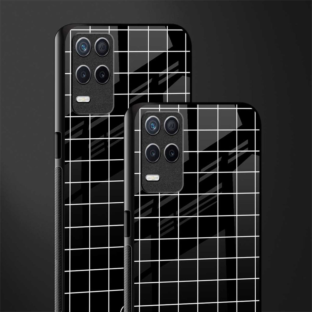 classic grid dark edition glass case for realme narzo 30 5g image-2