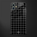 classic grid dark edition glass case for iphone 12 image