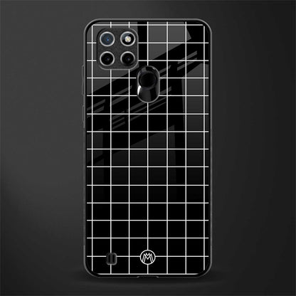 classic grid dark edition glass case for realme c21 image
