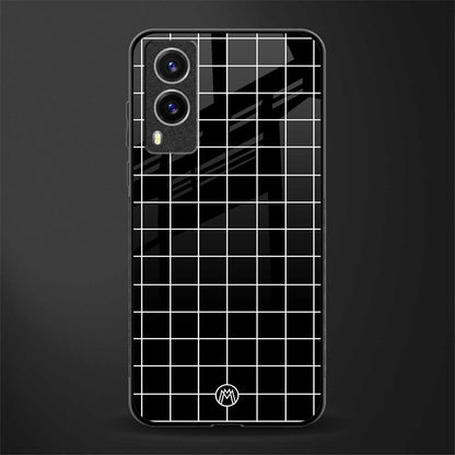 classic grid dark edition glass case for vivo v21e 5g image