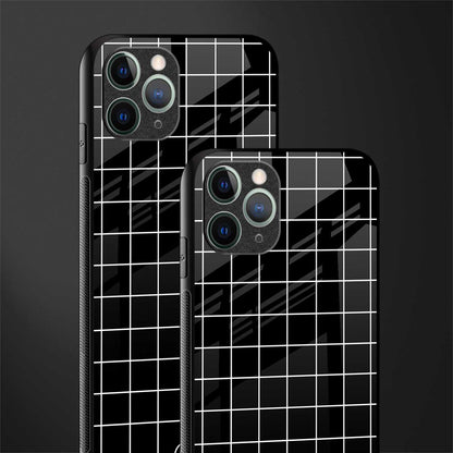 classic grid dark edition glass case for iphone 11 pro image-2