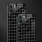 classic grid dark edition glass case for iphone 11 pro max image-2