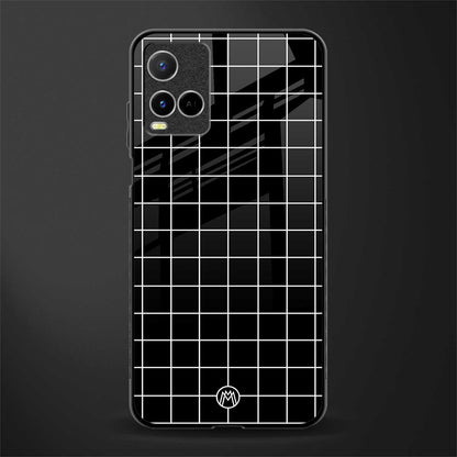 classic grid dark edition glass case for vivo y33s vivo y33t image