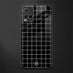 classic grid dark edition glass case for vivo y21s image