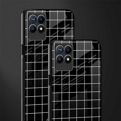 classic grid dark edition glass case for realme 8i image-2