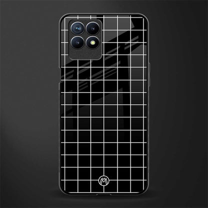 classic grid dark edition glass case for realme 8i image
