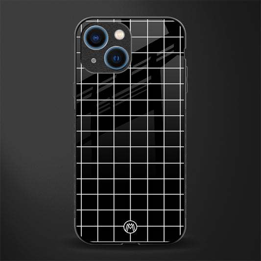 classic grid dark edition glass case for iphone 13 mini image