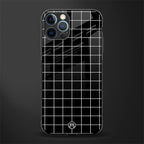 classic grid dark edition glass case for iphone 12 pro max image