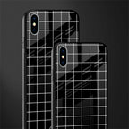classic grid dark edition glass case for iphone xs max image-2