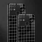 classic grid dark edition back phone cover | glass case for realme narzo 50a