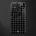 classic grid dark edition back phone cover | glass case for realme narzo 50a