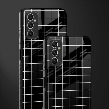 classic grid dark edition glass case for samsung galaxy m52 5g image-2