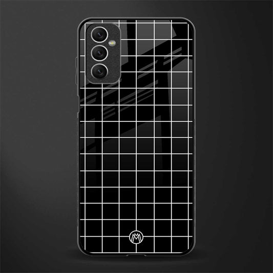 classic grid dark edition glass case for samsung galaxy m52 5g image