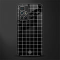 classic grid dark edition glass case for redmi 10 prime image