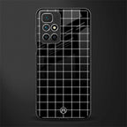 classic grid dark edition glass case for redmi 10 prime image