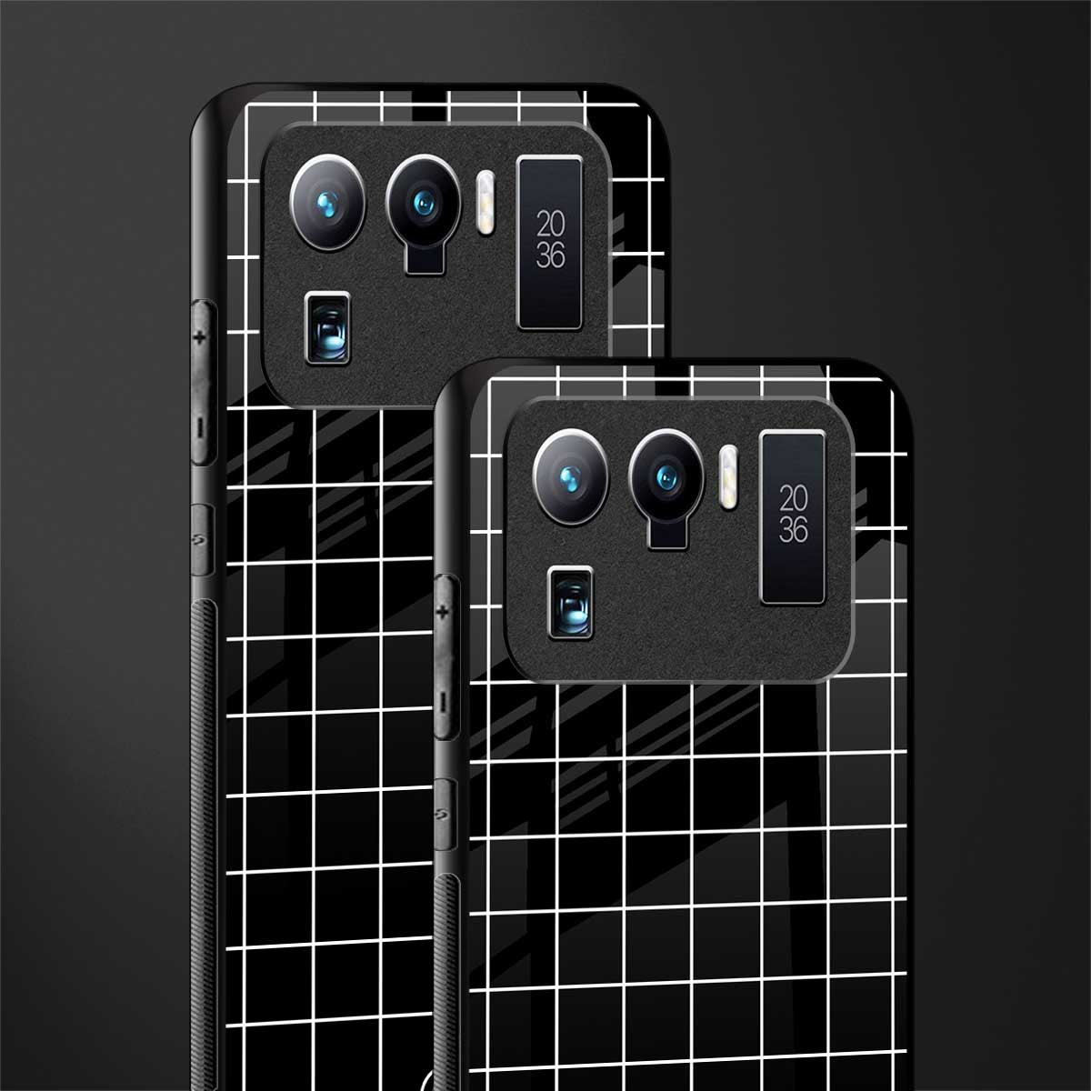 classic grid dark edition glass case for mi 11 ultra 5g image-2
