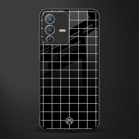classic grid dark edition glass case for vivo v23 pro 5g image