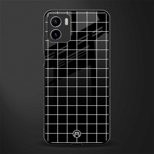 classic grid dark edition glass case for vivo y15s image