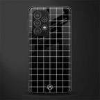 classic grid dark edition back phone cover | glass case for samsung galaxy a23