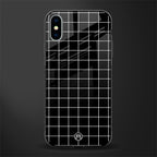 classic grid dark edition glass case for iphone xs image