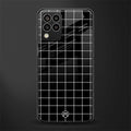 classic grid dark edition back phone cover | glass case for samsung galaxy m33 5g