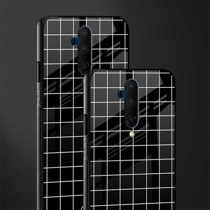 classic grid dark edition glass case for oneplus 7t pro image-2