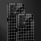 classic grid dark edition back phone cover | glass case for samsung galaxy a13 4g
