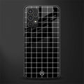 classic grid dark edition back phone cover | glass case for samsung galaxy a13 4g