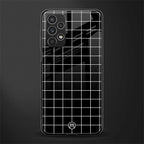 classic grid dark edition back phone cover | glass case for samsung galaxy a13 4g