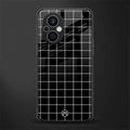 classic grid dark edition back phone cover | glass case for oppo f21 pro 5g