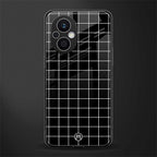 classic grid dark edition back phone cover | glass case for oppo f21 pro 5g