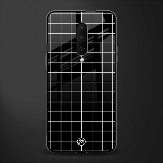 classic grid dark edition glass case for oneplus 7 pro image