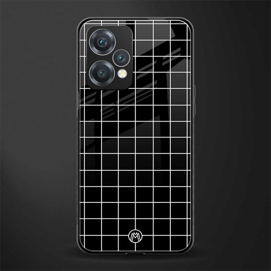 classic grid dark edition back phone cover | glass case for oneplus nord ce 2 lite 5g