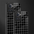 classic grid dark edition back phone cover | glass case for oneplus 10r 5g