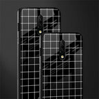classic grid dark edition glass case for oneplus 7 image-2