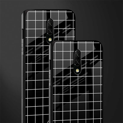 classic grid dark edition glass case for oneplus 7 image-2