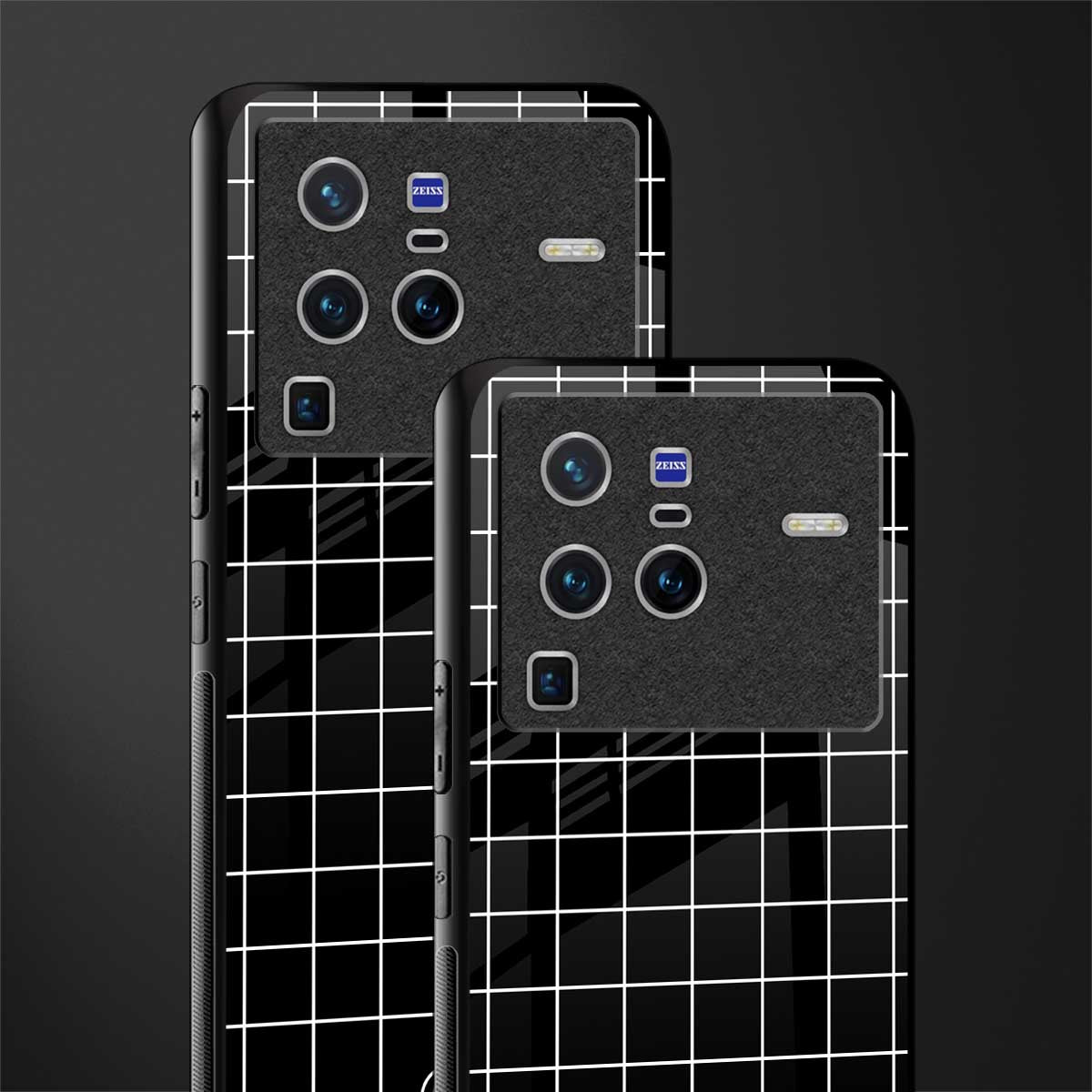 classic grid dark edition glass case for vivo x80 pro 5g image-2