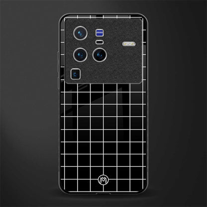 classic grid dark edition glass case for vivo x80 pro 5g image