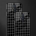 classic grid dark edition glass case for oneplus 8 pro image-2