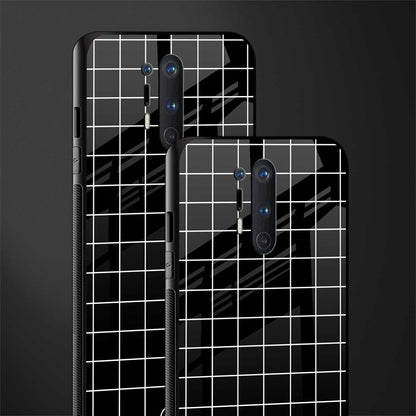 classic grid dark edition glass case for oneplus 8 pro image-2