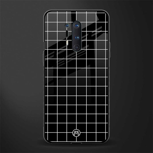 classic grid dark edition glass case for oneplus 8 pro image