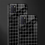 classic grid dark edition glass case for samsung a81 image-2