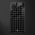 classic grid dark edition glass case for samsung a81 image